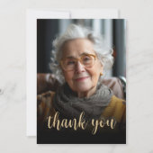 Custom Foto 80. Geburtstagsparty Dankeskarte (Vorderseite)