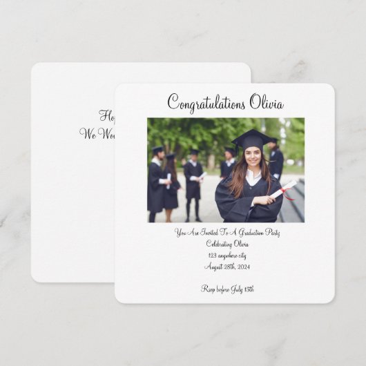 CUSTOM FOTO ABSCHLUSS 2024 SAVE THE DATE (Vorne/Hinten)