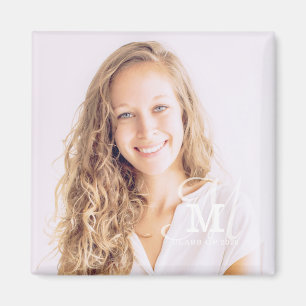 Custom Foto Abschluss der Monogram Class Year Magnet