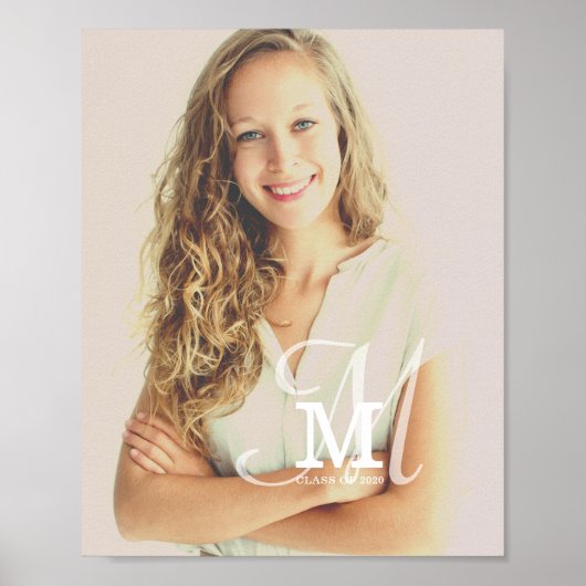 Custom Foto Abschluss der Monogram Class Year Poster (Vorne)