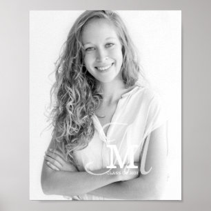 Custom Foto Abschluss der Monogram Class Year Poster
