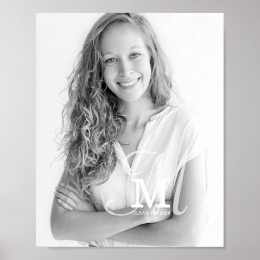 Custom Foto Abschluss der Monogram Class Year Poster (Vorne)