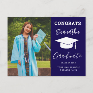 Custom Foto Abschluss Glückwunsch Grad Ankündigungspostkarte