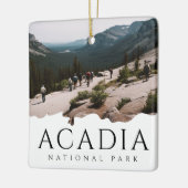Custom Foto Acadia Nationalpark Souvenir Keramikornament (Links)