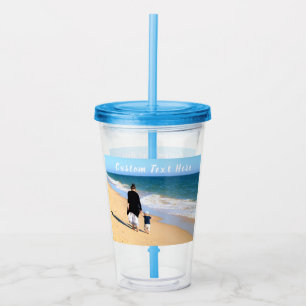 Custom Foto Acrylic Tumbler Ihre Fotos und Text Acryltrinkbecher