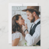 Custom Foto Agate Blue Gold Rust Save the Date Einladung (Rückseite)