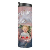 Custom Foto Agate Dusty Blue Rose Thermosbecher (Nach rechts gedreht)