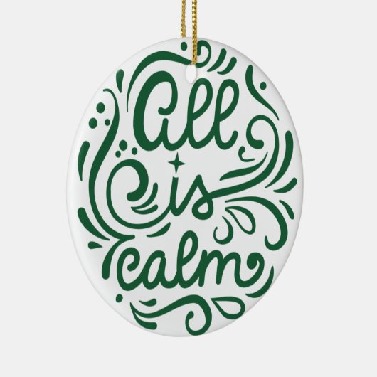 Custom Foto All is Calm Holiday Weihnachten Kerami Keramik Ornament (Rechts)