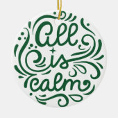 Custom Foto All is Calm Holiday Weihnachten Kerami Keramik Ornament (Vorne)