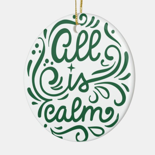 Custom Foto All is Calm Holiday Weihnachten Kerami Keramik Ornament (Links)
