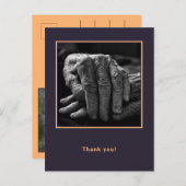Custom Foto Ältere Zuhause Betreuer Vielen Dank Postkarte (Vorne/Hinten)