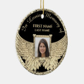 Custom Foto Angel Wings Keramik Ornament (Rechts)