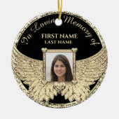 Custom Foto Angel Wings Keramik Ornament (Vorne)