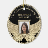 Custom Foto Angel Wings Keramik Ornament (Links)