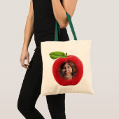 Custom Foto Apple Face Tote Bag Tragetasche (Vorderseite (Produkt))