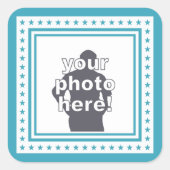 CUSTOM-FOTO-Aufkleber Quadratischer Aufkleber (Vorderseite)