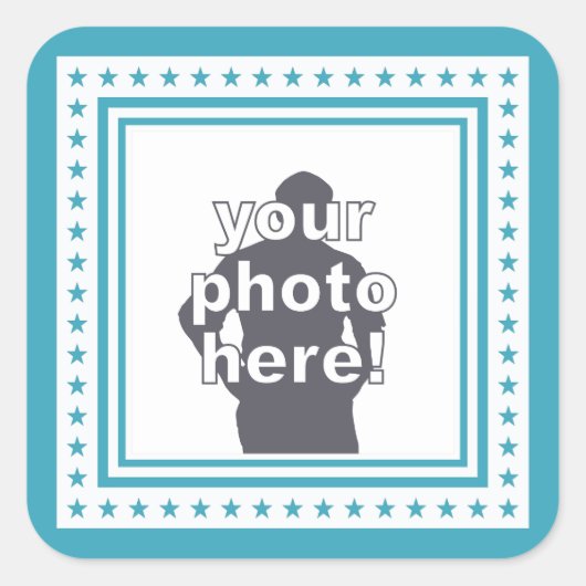 CUSTOM-FOTO-Aufkleber Quadratischer Aufkleber (Vorderseite)