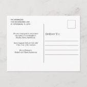 Custom Foto Baby Birth Ankündigung Postkarte (Rückseite)