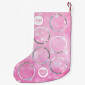 Custom Foto Baby Pink Kleiner Weihnachtsstrumpf (Rückseite)