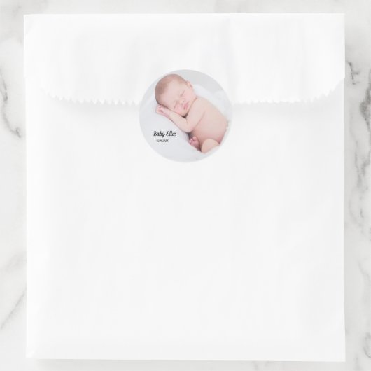 Custom Foto Baby Runder Aufkleber (Tasche)