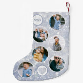 Custom Foto Baby Silver Kleiner Weihnachtsstrumpf (Rückseite)