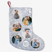 Custom Foto Baby Silver Kleiner Weihnachtsstrumpf (Vorderseite)
