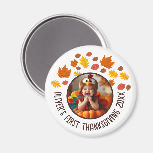 Custom Foto Baby's 1. Erntedank Fall Geschenk Magnet