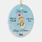 Custom Foto Baby's Boy First Christmas 2022 Keramik Ornament (Rechts)