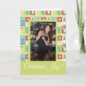 Custom Foto Barkeeper Weihnachtsfreude Feiertagskarte (Vorderseite)
