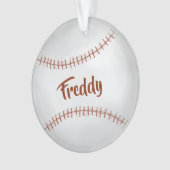 Custom Foto Baseball Simple Typografie Ornament (Vorderseite)