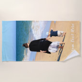 Custom Foto Beach Handtuch mit Text Personalisiert (Vorderseite)