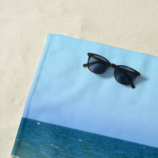 Custom Foto Beach Handtuch mit Text Personalisiert (Beispiel)