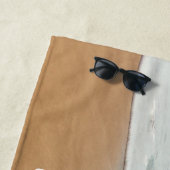 Custom Foto Beach Handtuch mit Text Personalisiert (Beispiel)
