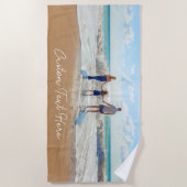 Custom Foto Beach Handtuch mit Text Personalisiert (Vorderseite)