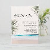 Custom Foto Beach Theme Vow Erneuerung Einladung (Stehend Vorderseite)