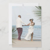 Custom Foto Beach Theme Vow Erneuerung Einladung (Rückseite)