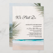Custom Foto Beach Theme Vow Erneuerung Einladung (Vorne/Hinten)