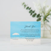 Custom Foto Beach Wedding Vielen Dank Postkarte (Stehend Vorderseite)