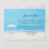 Custom Foto Beach Wedding Vielen Dank Postkarte (Vorderseite)
