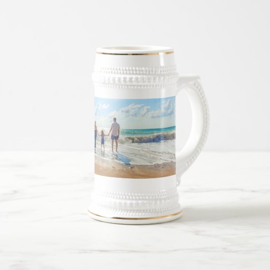 Custom Foto Beer Stein Ihr Foto Geschenk für Ihre Bierglas (VorderseiteRechts)