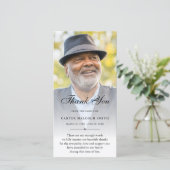 Custom Foto Beileid Vielen Dank, dass Sie sich eri Dankeskarte (Stehend Vorderseite)