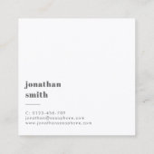 Custom Foto Beruflich Musician Minimal Quadratische Visitenkarte (Rückseite)