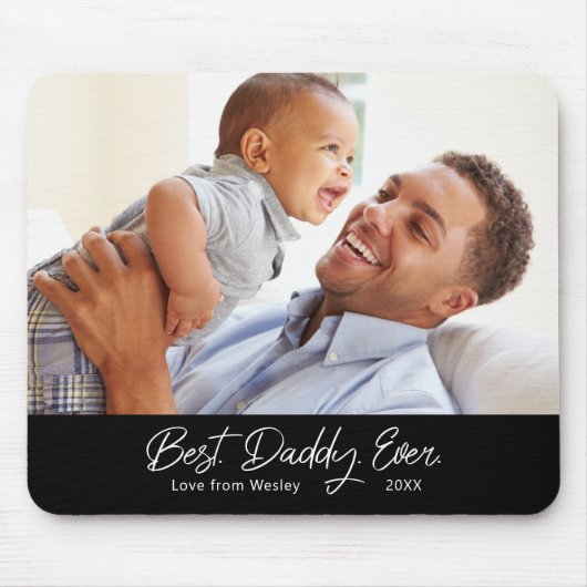 Custom Foto Best Daddy Ever Mousepad (Vorne)