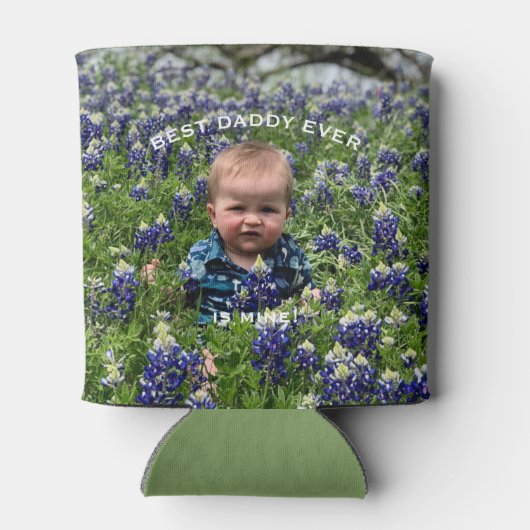 Custom Foto Best Daddy Vatertag Dosenkühler (Rückseite)