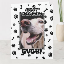 Custom Foto Best Dog Mum Ever Mütter Tag