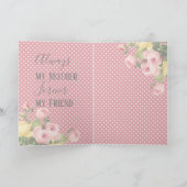 Custom Foto Best Friends Zitat Frühling Rosa Blüte Karte (Innenseite)