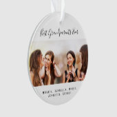 Custom Foto Best Großeltern Ex Enkel Ornament (Vorderseite)