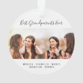 Custom Foto Best Großeltern Ex Enkel Ornament (Rückseite)