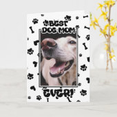 Custom Foto Best Hund Mama je Muttertag Karte (Gelbe Blume)