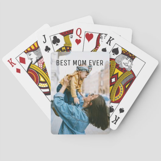 Custom Foto Best Mama Jeden Bicycle Playing Cards Spielkarten (Rückseite)